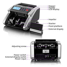 Load image into Gallery viewer, Aneken Money Counter Machine with Value Count, Dollar, Euro UV/MG/IR/DD/DBL/HLF/CHN Counterfeit Detection Bill Counter, ValuCount, Add and Batch Modes, Cash Counter with LCD Display, 2-Year Warranty