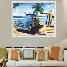 Load image into Gallery viewer, Surfboard Paint by Number,Paint by Numbers for Adults Beginner,Beach Surfboard Paint by Number,Perfect for Home Wall Decoration 20x16inch