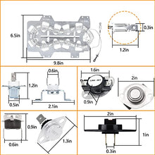 Load image into Gallery viewer, Dryer Heating Element DC47-00019A for Samsung dv42h5000ew/a3 with Replacement Parts DC96-00887A and DC47-00016A Thermal Fuse, DC32-00007A Dryer Thermistor DC47-00018A