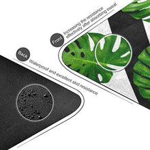 Load image into Gallery viewer, Baofu Tropical Leaves Non Slip Yoga Mat Exercise Fitness Eco Friendly Hot Mat Long TPE Foldable Natural Non-Toxic Pilates Mat with Carrying Bag 71"x26"