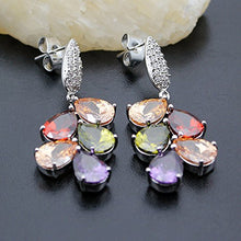 Load image into Gallery viewer, HERMOSA Silver Earring Multi Gemstones Sets Garnet Peridot Amethyst Morganite Ideal Gift Choice