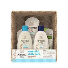 Load image into Gallery viewer, Aveeno Baby Essential Daily Care Baby & Mommy Gift Set Featuring a Variety of Skin Care and Bath Products to Nourish Baby and Pamper Mom, Baby Gift for New and Expecting Moms, 7 Items