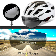 Load image into Gallery viewer, Basecamp Bike Helmet, Bicycle Helmet CPSC Certified Cycling/Climbing Helmet BC-069 with Detachable Magnetic Goggles Visor&LED Back Light&Portable Backpack Adjustable for Men/Women Mountain