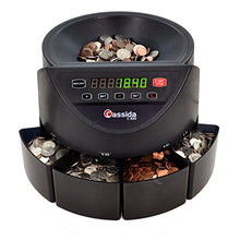 Load image into Gallery viewer, Cassida C100 Electronic Coin Sorter/Counter, Countable coins 1¢, 5¢, 10¢, 25¢, 250 coins/min, 110 VAC