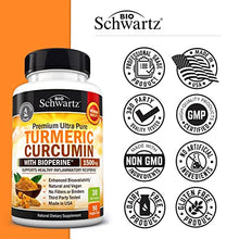 Load image into Gallery viewer, Turmeric Curcumin with BioPerine 1500mg - Natural Joint & Healthy Inflammatory Support with 95% Standardized Curcuminoids for Potency & Absorption - Non-GMO, Gluten Free Capsules with Black Pepper.