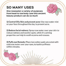 Load image into Gallery viewer, Quinn’s Facial Toner Mist with Pure Rosewater. Alcohol Free Moisturizer and Skincare for Face, Hair and More. 8 Ounce.
