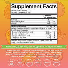 Load image into Gallery viewer, Omega 3 6 7 9 | Up to 4 Month Supply | Omega 3 Supplement | Vegan Omega 3 Gummies for Heart Health & Energy Support | Flaxseed Oil | No Fish Taste | Non-GMO | Gluten Free | 120 Count