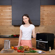 Load image into Gallery viewer, PINSOON Air Fryer Oven 10 QT with 31 Recipes, 360 degree Of Super-Heated Cyclonic Air, 8 Cooking Presets and 11 Accessories, LED Touch Screen and Auto-Shutoff Safety System