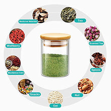 Load image into Gallery viewer, Nialnant 12 Pcs Glass Spice Jars with Bamboo Lids, 6oz Small Glass Jars with Labels & Pen, Glass Storage Jars for Kitchen Tea Coffee Sugar Nuts