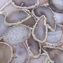 Load image into Gallery viewer, mookaitedecor Polished Agate Slices Geode Top Drilled Pendant Slice for Jewelry Making Pack of 12