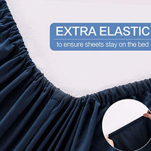 Load image into Gallery viewer, LIANLAM King 6 Piece Bed Sheets Set - Super Soft Brushed Microfiber 1800 Thread Count - Breathable Luxury Egyptian Sheets Deep Pocket - Wrinkle and Hypoallergenic(King, Navy Blue)