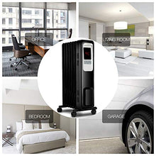 Load image into Gallery viewer, Space Heater, KopBeau 1500W Oil Filled Radiator Electric Heater with Digital Thermostat, 24 Hrs Timer & Remote, Portable Heater for Full Room Indoor