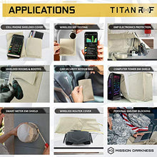 Load image into Gallery viewer, New! TitanRF Faraday Fabric 44" x 36" + Extra 36" TitanRF Tape! Military Grade Certified Material Blocks RF Signals (WiFi, Cell, Bluetooth, RFID, EMF Radiation Shielding)