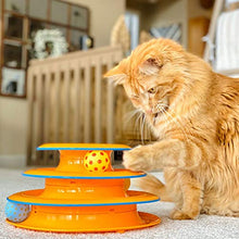 Load image into Gallery viewer, Petstages Tower of Tracks Cat Toy – 3 Levels of Interactive Play – Circle Track with Moving Balls Satisfies Kitty’s Hunting, Chasing & Exercising Needs