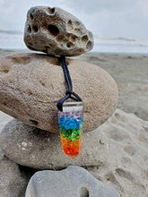 Load image into Gallery viewer, Orgone Chakra Crystals Bullet Necklace With Healing Stones for Emf Protection - Healing Crystals Chakra Necklace - crystal Jewelry for Women - Chakra Stones Based Crystal Pendant Necklace for Men