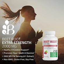 Load image into Gallery viewer, Bronson Beet Root 2000mg Extra Strength 2000mg Per Serving, Promotes Healthy Circulation Supports Heart Health & Stamina, Non-GMO, 250 Vegetarian Tablets