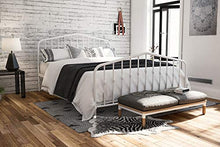 Load image into Gallery viewer, Novogratz Bushwick Metal Bed with Headboard and Footboard | Modern Design | Full Size - White