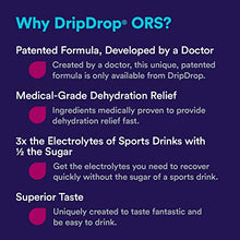 Load image into Gallery viewer, DripDrop ORS – Patented Electrolyte Powder for Dehydration Relief Fast - For Workout, Hangover, Illness, Sweating & Travel Recovery - Watermelon, Berry, Lemon Variety Pack - 32 Servings (11.29 oz)
