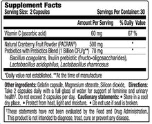 Load image into Gallery viewer, vH essentials Probiotics with Prebiotics and Cranberry Feminine Health Supplement - 60 Capsules