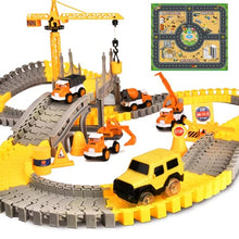 Load image into Gallery viewer, Construction Toys Cars Race Track Kids Toys for Boys ,5 Car Toys Trucks and DIY Assembly Track,Construction Site Vehicles Toy Set for Ages 3 4 5 6 7 8+ Year Old Girls Boys Kids