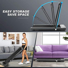 Load image into Gallery viewer, Folding Treadmill,2 in1 Small Treadmills for Home,2.25Hp Electric Under Desk Treadmill Weight Machine with Bluetooth Speakers&Remote Control,Built-in 5 Modes&12 Programs,Installation-Free (Black)