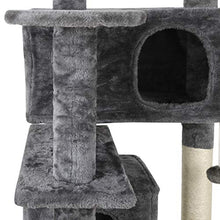 Load image into Gallery viewer, Nova Microdermabrasion 53 Inches Multi-Level Cat Tree Stand House Furniture Kittens Activity Tower with Scratching Posts Kitty Pet Play House (Grey)