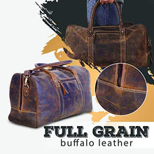 Load image into Gallery viewer, KomalC 24 Inch Leather Duffel Bags for Men and Women Full Grain Leather Travel Overnight Weekend Leather Bags Sports Gym Duffel for Men (Brown Distressed Tan)