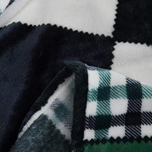 Load image into Gallery viewer, Tache Forest Green Farmhouse Super Soft Micro Fleece Plaid Patchwork Plush Lightweight Dual-Sided Decorative Couch, Sofa, Travel, Lap, Bed Throw Blanket, 63x87, Twin Size