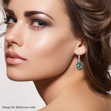 Load image into Gallery viewer, 925 Sterling Silver Pear Malachite Vintage Dangle Drop Oxidized Tribal Fish Hook Earrings Boho Handmade Fashion Jewelry for Women