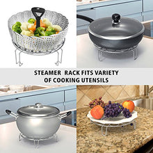 Load image into Gallery viewer, Egg Steamer Rack, Packism Steaming Rack Fit 6,8Qt Instant Pot Accessories Air Fryer Ninja Foodi, Cook 18 Eggs, Stainless Steel Kitchen Trivet Stackable Steaming Holder Pressure Cooker Accessories
