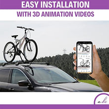 Load image into Gallery viewer, ERKUL Bike Rack for Car - Aluminum Bicycle Carrier for Roof Racks | Black