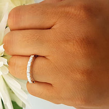Load image into Gallery viewer, Dazzlingrock Collection 0.60 Carat (ctw) 14K Princess & Baguette Diamond Ladies Wedding Stackable Band, White Gold, Size 6.5