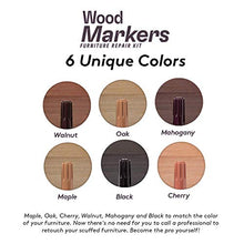 Load image into Gallery viewer, Katzco Furniture Repair Kit Wood Markers - Set of 13 - Markers and Wax Sticks with Sharpener - for Stains, Scratches, Floors, Tables, Desks, Carpenters, Bedposts, Touch-Ups, Cover-Ups, Molding Repair