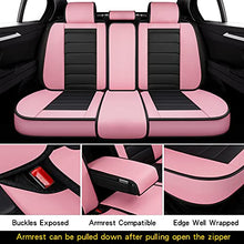 Load image into Gallery viewer, BABYBLU Leather Car Seat Covers Full Set for Women,Men,Water Proof Synthetic Leather for Cars SUV Pick-up Truck Universal Fit Set for Auto Interior Accessories(Airbag Compatible) (Pink)