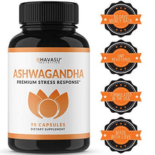 Load image into Gallery viewer, Havasu Nutrition Ashwagandha Capsules with Adaptogens, for Stress Relief, Anxiety Relief, Mood Support, Libido Boost, and Adrenal Fatigue Relief; Non-GMO 1000 mg; 90 Capsules for Men & Women