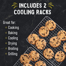 Load image into Gallery viewer, Checkered Chef Cooling Rack - Set of 2 Stainless Steel, Oven Safe Grid Wire Racks for Cooking & Baking - 8” x 11 ¾"