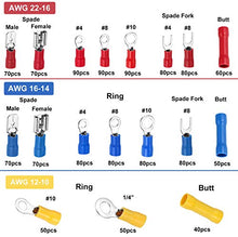 Load image into Gallery viewer, Flytuo 1280PCS Insulated Wire Electrical Connectors, Mixed Butt Ring Fork Spade Bullet Quick Disconnect, Crimp Terminals Connectors Assortment Kit