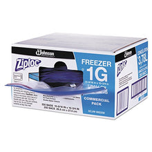 Load image into Gallery viewer, Ziploc 94604 Double-Zipper Freezer Bags, 1gal, 2.7mil, Clear w/Label Panel (Case of 250)