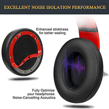Load image into Gallery viewer, SoloWIT Replacement Ear Pads Cushions for Beats Studio 2 & Studio 3 Wired & Wireless Headphones, Earpads with Soft Protein Leather, Noise Isolation Memory Foam - Black