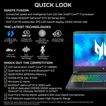 Load image into Gallery viewer, Acer Predator Helios 300 PH315-54-760S Gaming Laptop | Intel i7-11800H | NVIDIA GeForce RTX 3060 Laptop GPU | 15.6" Full HD 144Hz 3ms IPS Display | 16GB DDR4 | 512GB SSD | Killer WiFi 6 | RGB Keyboard
