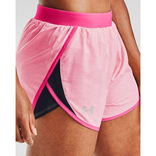 Load image into Gallery viewer, Under Armour Women's Fly By 2.0 Running Shorts , Cerise Full Heather (653)/Reflective , Medium