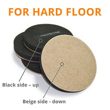 Load image into Gallery viewer, Felt Furniture Sliders Hardwood Floors X-PROTECTOR 24 PCS - Furniture Slider – Heavy Duty Felt Sliders Hard Surfaces - Move Your Furniture Easy & Safely!