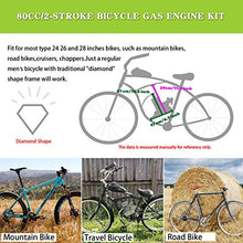 Load image into Gallery viewer, Yaheeda 80CC Bicycle Engine Kit,Motorized Upgrade Bike 2-Stroke Conversion Kit,DIY Petrol Gas Engine Bicycle Motor Kit Set for 24", 26" and 28" Bikes (Silver)