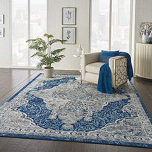 Load image into Gallery viewer, Nourison Persian Vintage 8' x 10' Bohemian Style Area Rug, Ivory/Turquoise 7'10"X9'10"