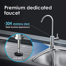 Load image into Gallery viewer, Waterdrop 10UB Under Sink Drinking Water Filtration System, NSF/ANSI 42 Certified, with Dedicated Brushed Nickel Faucet, 8000 Gallons to Reduce Chlorine, Heavy Metals, USA Tech