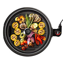 Load image into Gallery viewer, Elite Gourmet EMG6505G Smokeless Indoor Electric BBQ Grill with Glass Lid, Dishwasher Safe, PFOA-Free Nonstick, Adjustable Temperature, Fast Heat Up, Low-Fat Meals Easy to Clean Design