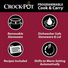 Load image into Gallery viewer, Crock-Pot SCCPVL610-S-A 6-Quart Cook & Carry Programmable Slow Cooker with Digital Timer, Stainless Steel