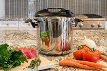 Load image into Gallery viewer, Barton 10.5 Quart Pressure Cooker Stovetop With Easy-Lock Lid Commercial 18/8- Stainless Steel Instant Fast Cooking with Recipes Book