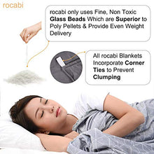 Load image into Gallery viewer, rocabi Deluxe Weighted Blanket King Size Bed | 15 lbs 80”x86” Heavy Weighted Blanket for Adults & Luxury Removable Minky Cover for Calming Sleep