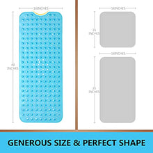 Load image into Gallery viewer, Sheepping Baby Bath Mat Non Slip Extra Long Bathtub Mat for Kids 40 X 16 Inch - Eco Friendly Bath Tub Mat with 200 Big Suction Cups,Machine Washable Shower Mat (Blue)